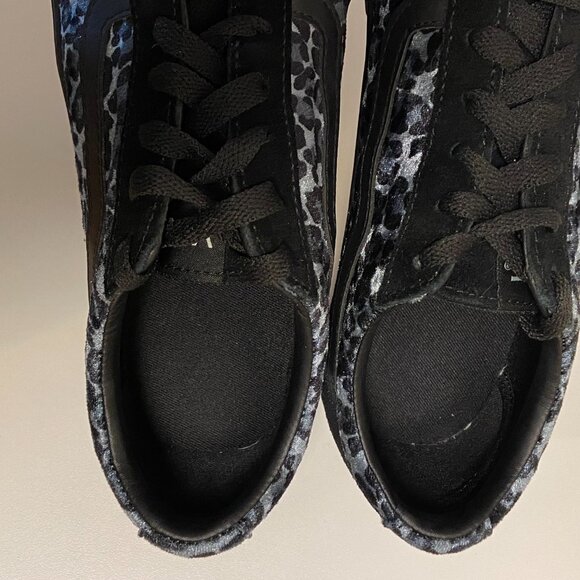 Vans Black and Blue Leopard Print Sneakers - Picture 6 of 12